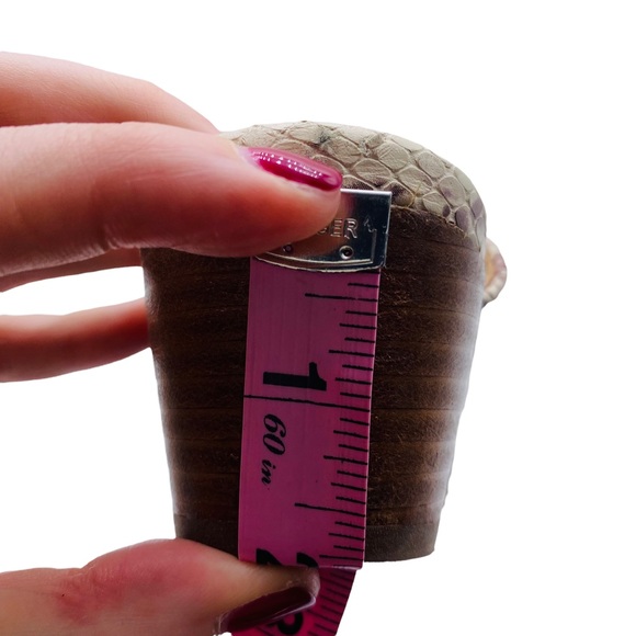 Anthro Seychelles Rendevous Leather Snake Print Block Heel Slip On Mules Size 9 - Picture 10 of 11